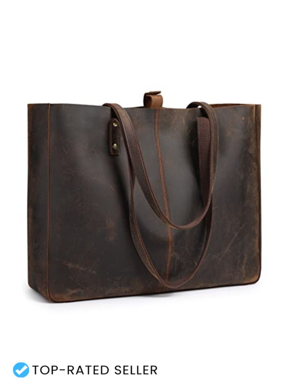Genuine Leather Large Tote Bag Work Purse Laptop Shoulder Bag